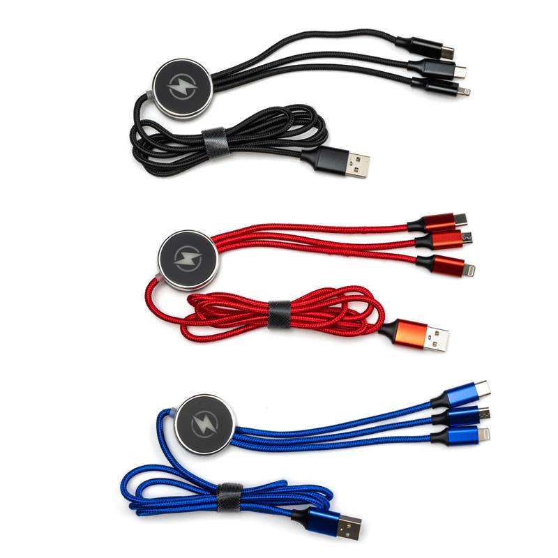 Cavo di ricarica 3 in 1 con logo LED