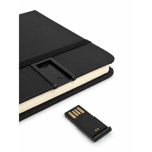 Business set: A5 PU leather and cork notebook + USB drive - Image 2