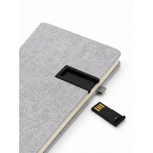 Business set: A5 RPET notebook with cork + USB drive - Image 6