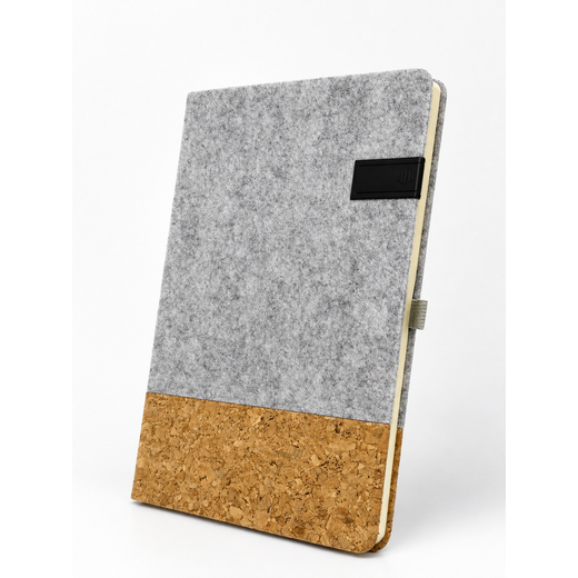 Business set: A5 RPET notebook with cork + USB drive - Image 4