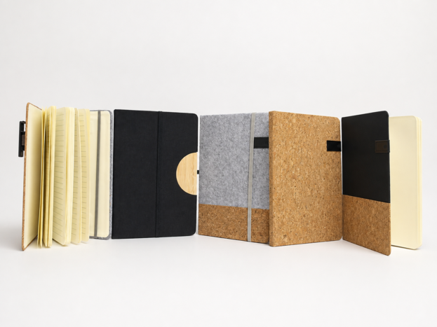 Business set: A5 RPET notebook with cork + USB drive - Image 7