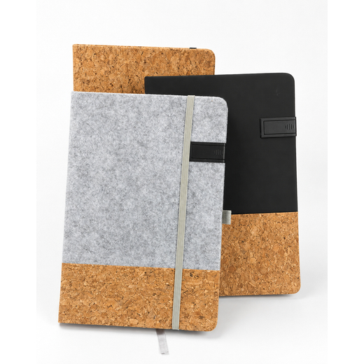 Business set: A5 RPET notebook with cork + USB drive - Image 9